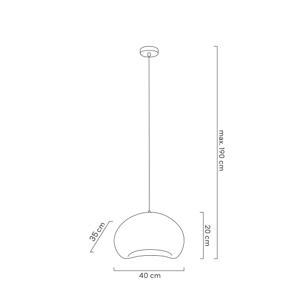Lampa wisząca NEST 40 biała - Moosee